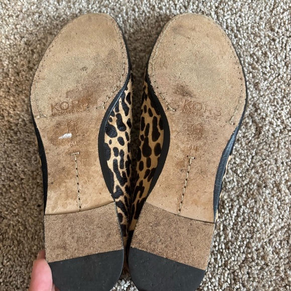 Michael Kors Calf-Hair Leopard Print Ballet Flats 6M Real Leather - Picture 7 of 7